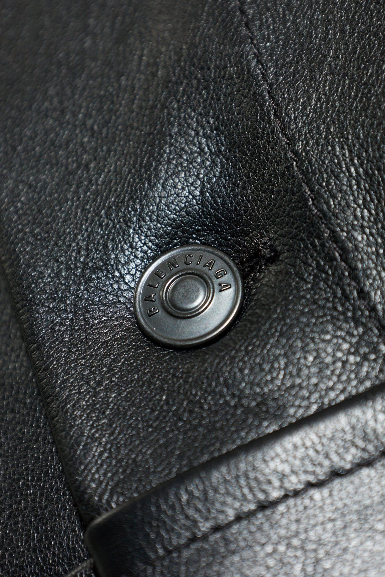 Preto Casaco de couro Balenciaga - Vitkac Brazil